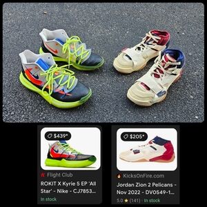 Nike ROKIT X Kyrie 5 EP 'AllStar' + Jordan Zion 2 Pelicans - sz 9 Lot